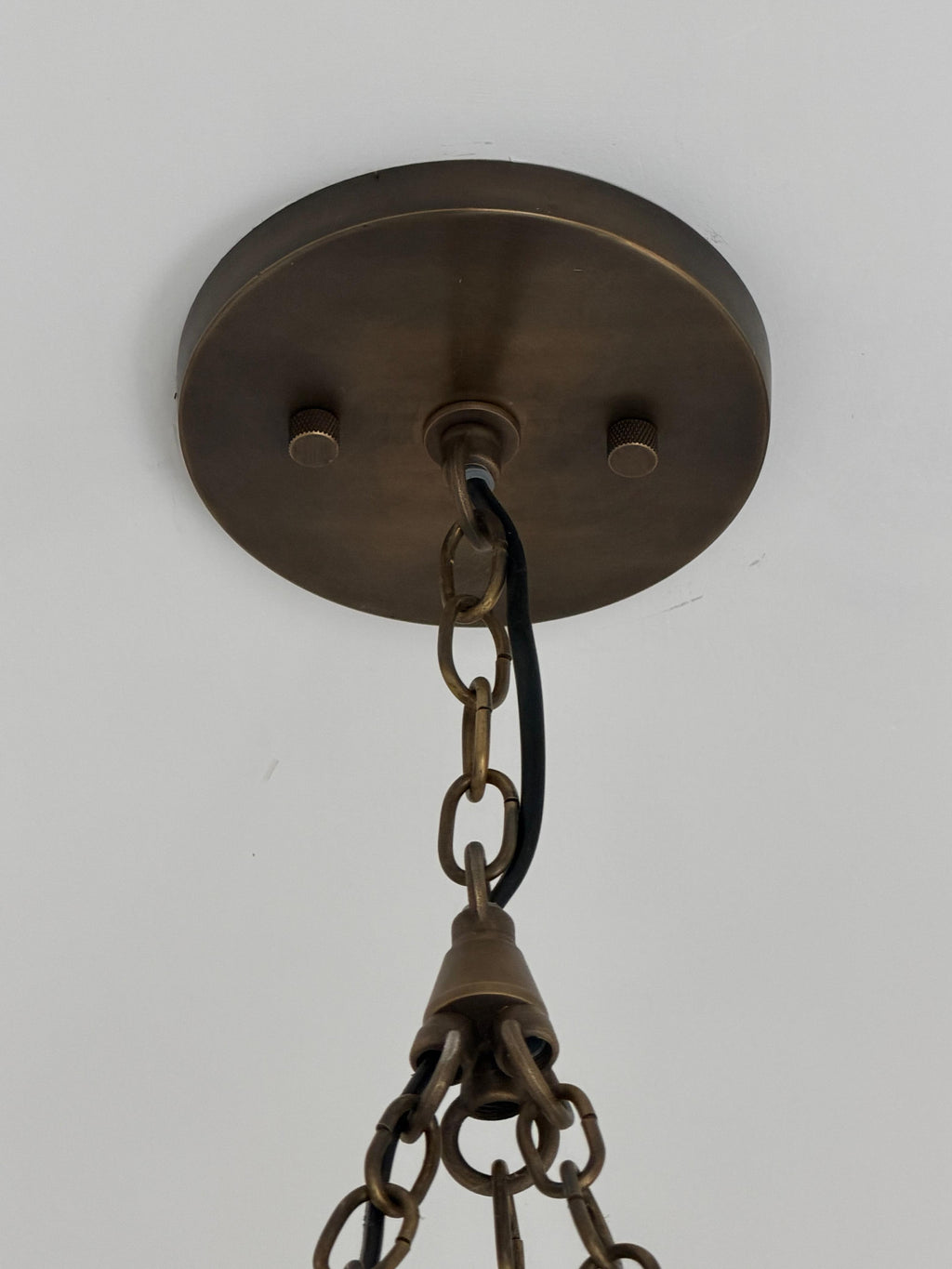 Antique Brass Flower Bowl Pendant Light
