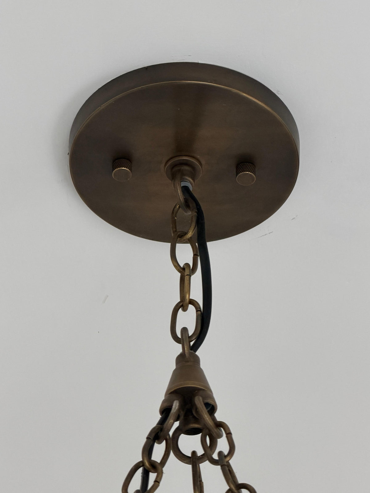 Antique Brass Flower Bowl Pendant Light
