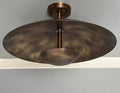 Vintage Brass Scallop Semi Flush Mount