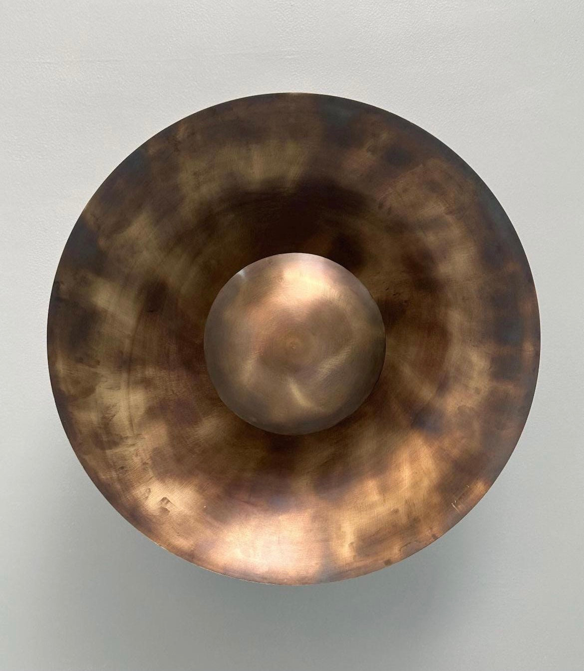 Vintage Brass Scallop Semi Flush Mount
