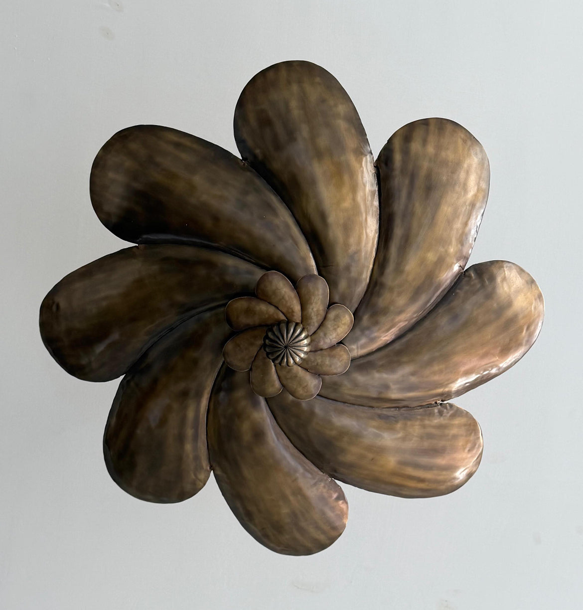 Antique brass floral pendant light for dining room