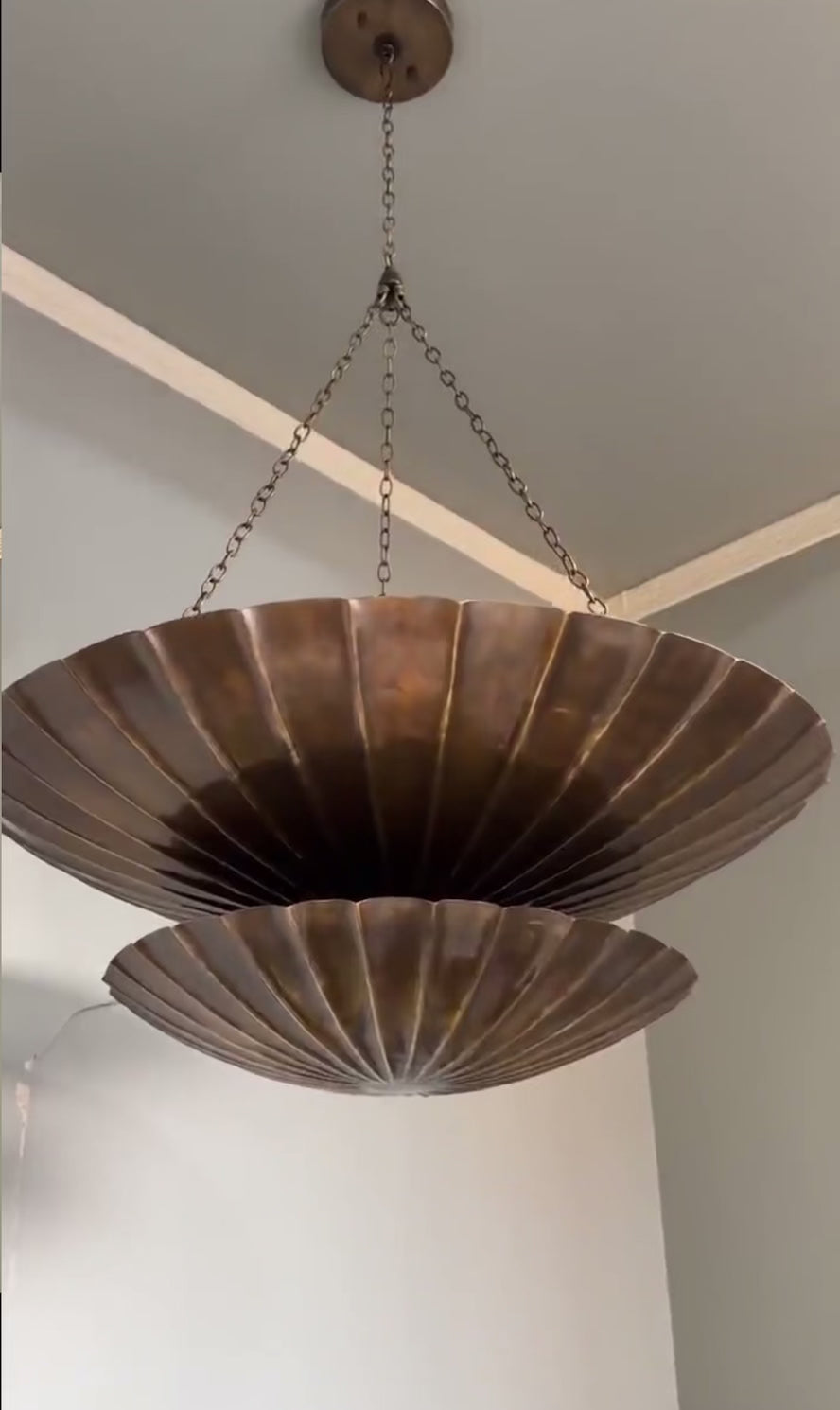 Vintage Double Dome Pendant Light